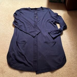 J jill large blue cardigan sweater